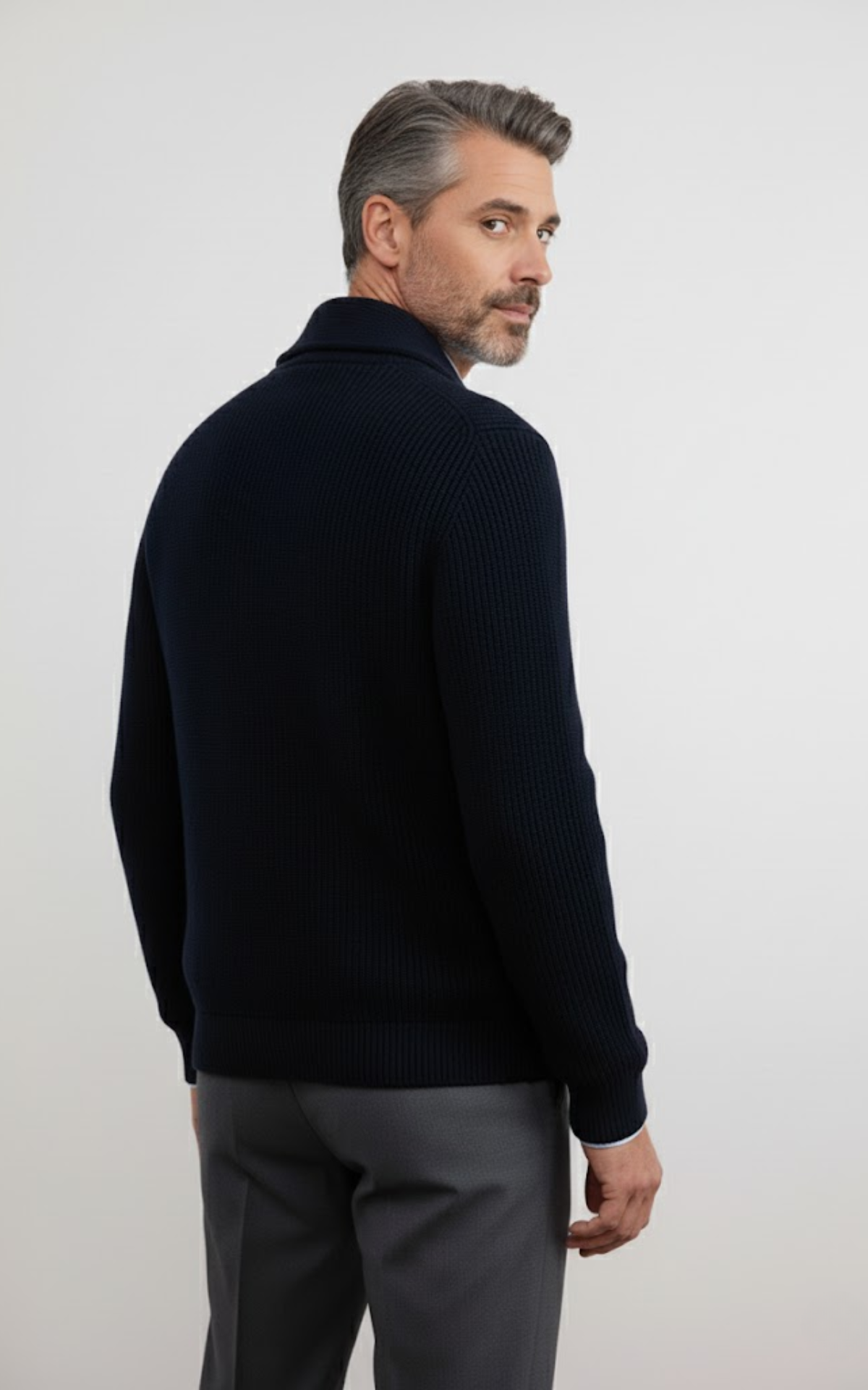 Men’s Shawl Collar Knit Cardigan