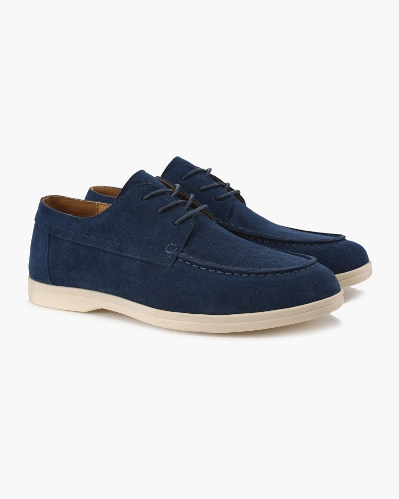 Men’s Suede Lace-Up Derby Shoes – Casual Dress Shoes with Soft Suede Leather