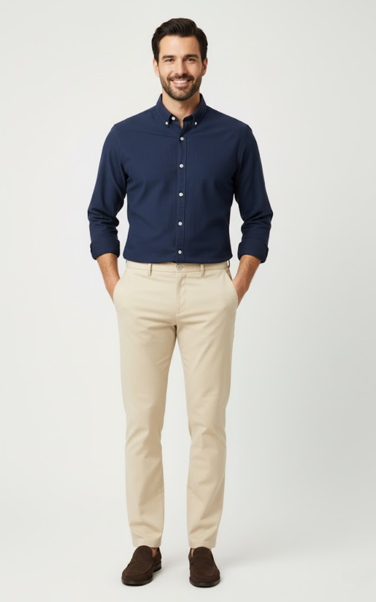 Men’s Classic Formal Pants – Slim Fit Dress Trousers with Stretch