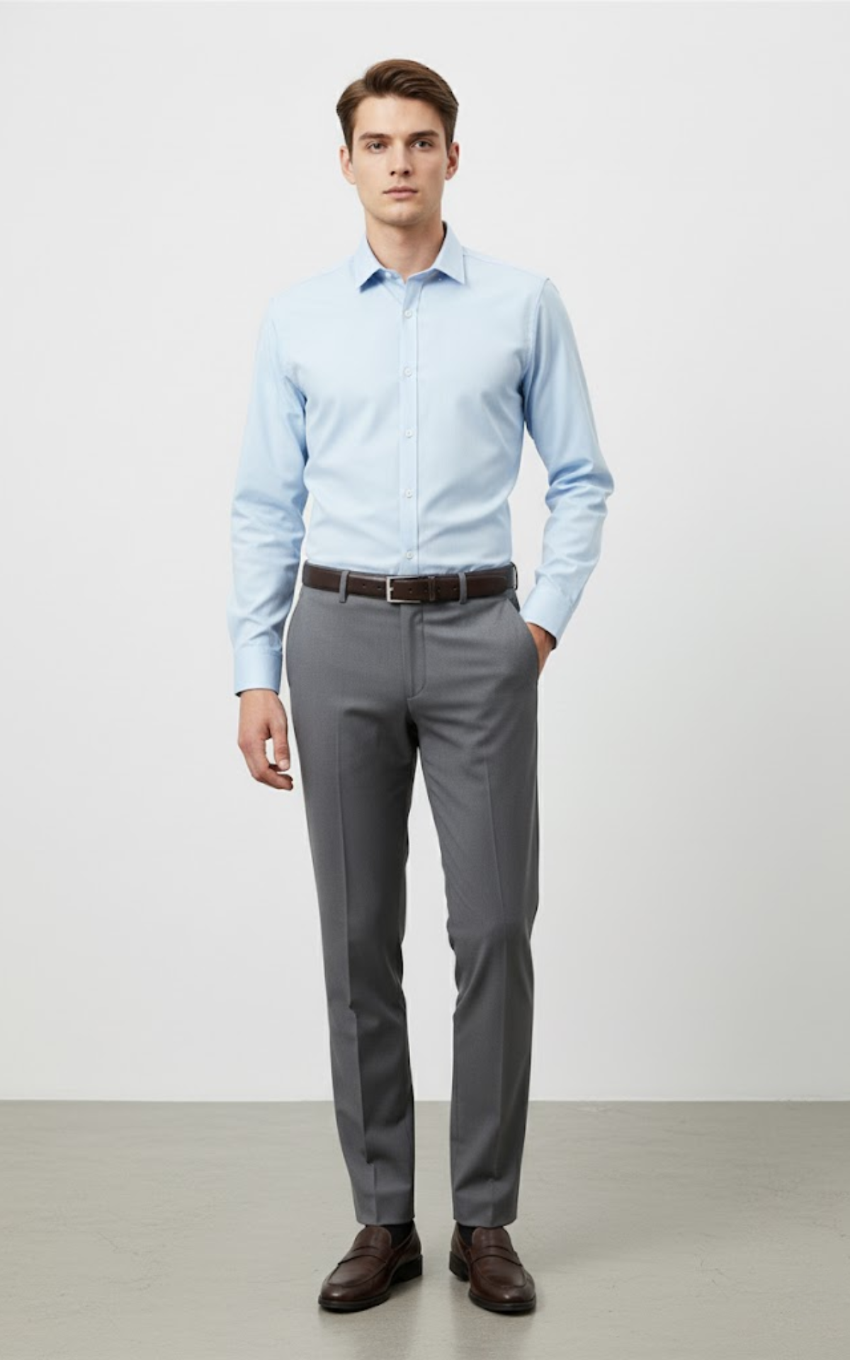 Men’s Slim-Fit Tailored Pants – Classic Stretch